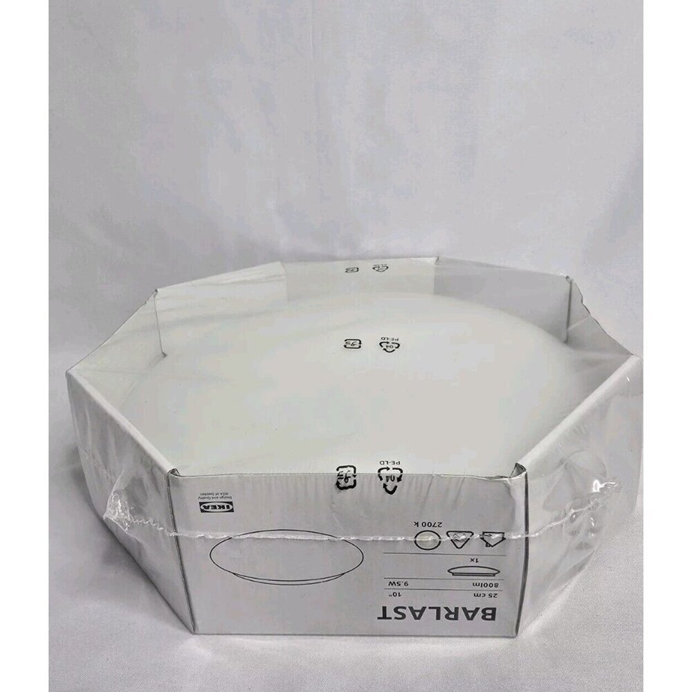 IKEA BARLAST bathroom LED Ceiling/wall lamp, white 10" 800 Lumen New